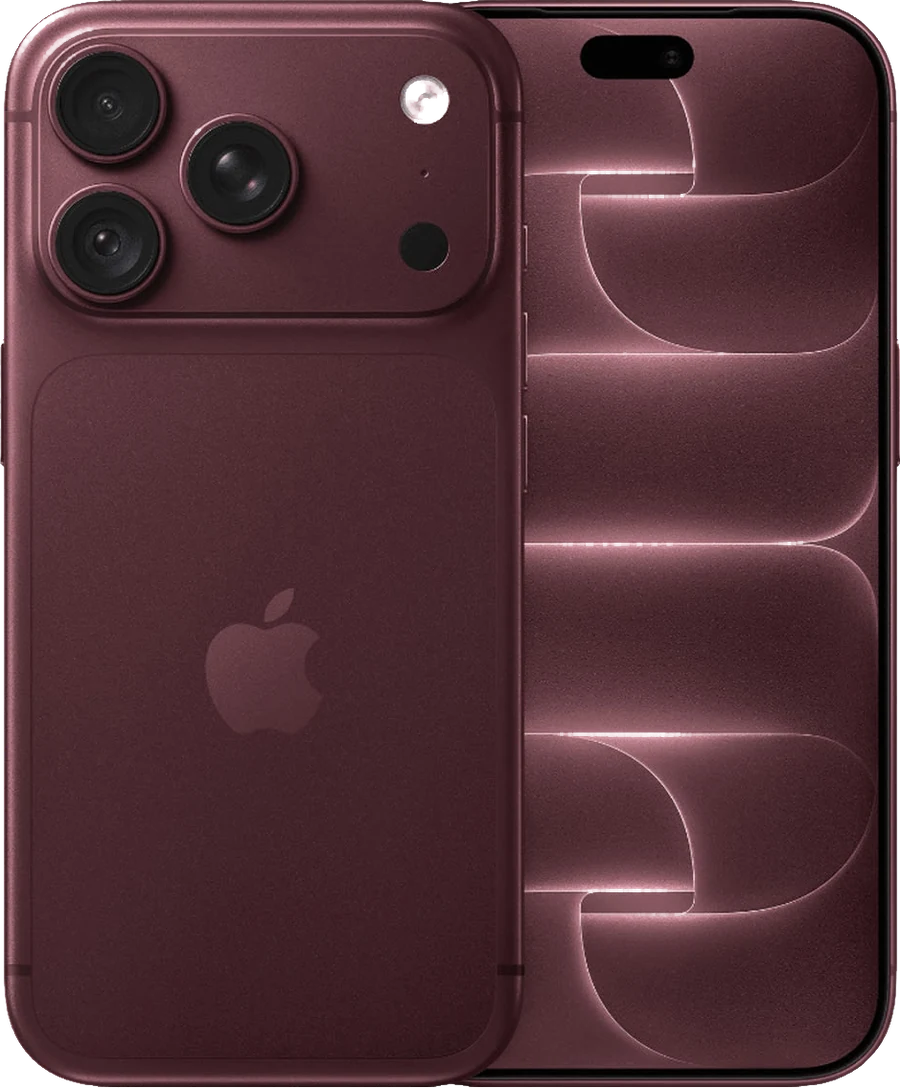 Latest generation iPhone in burgundy